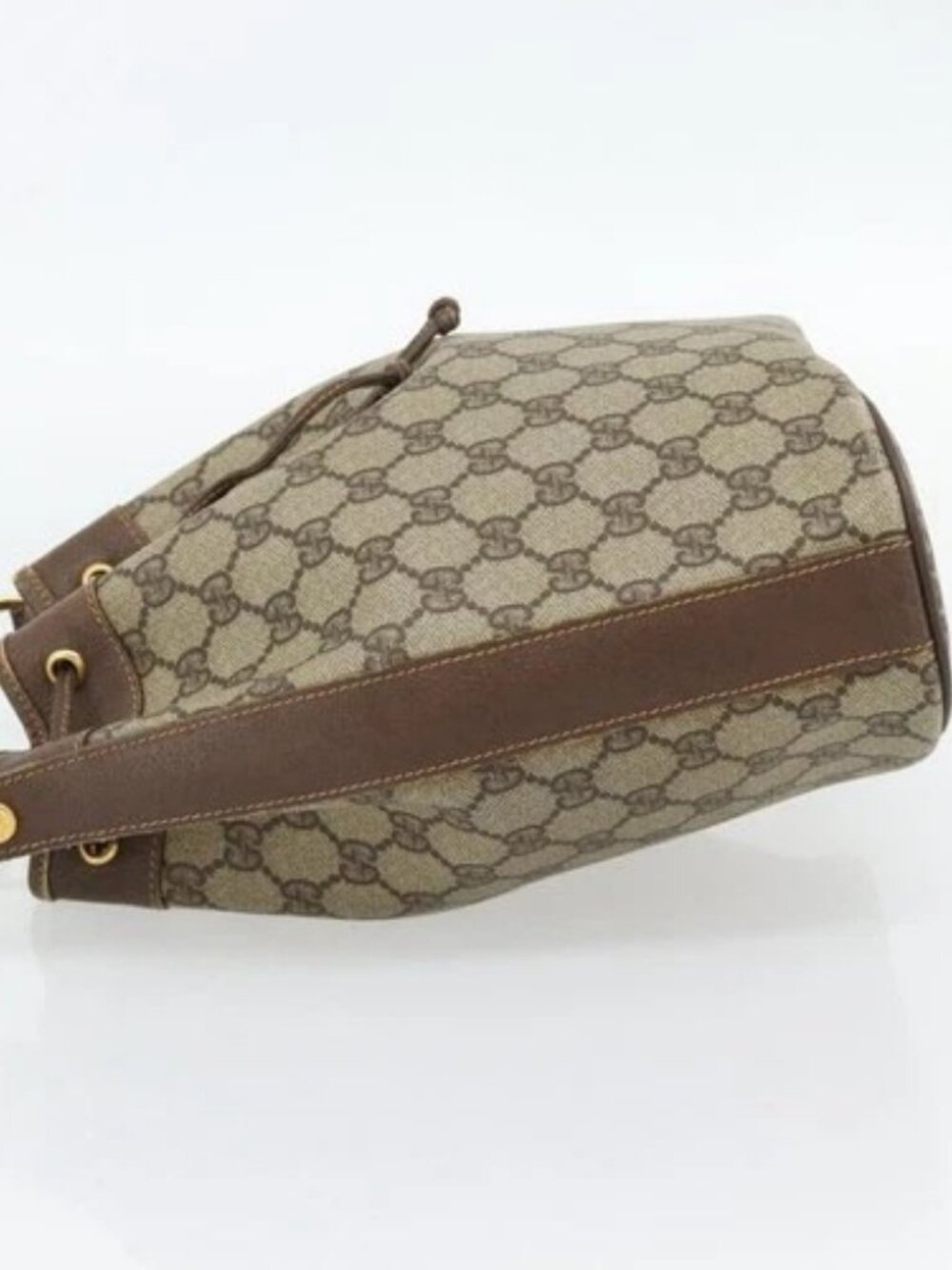 GUCCI GG Supreme Shoulder Bag PVC Beige Gold 001 115 6179 4023 Auth 182381 - Picture 4 of 16